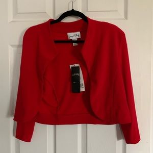 Red women’s half blazer/ cover-up